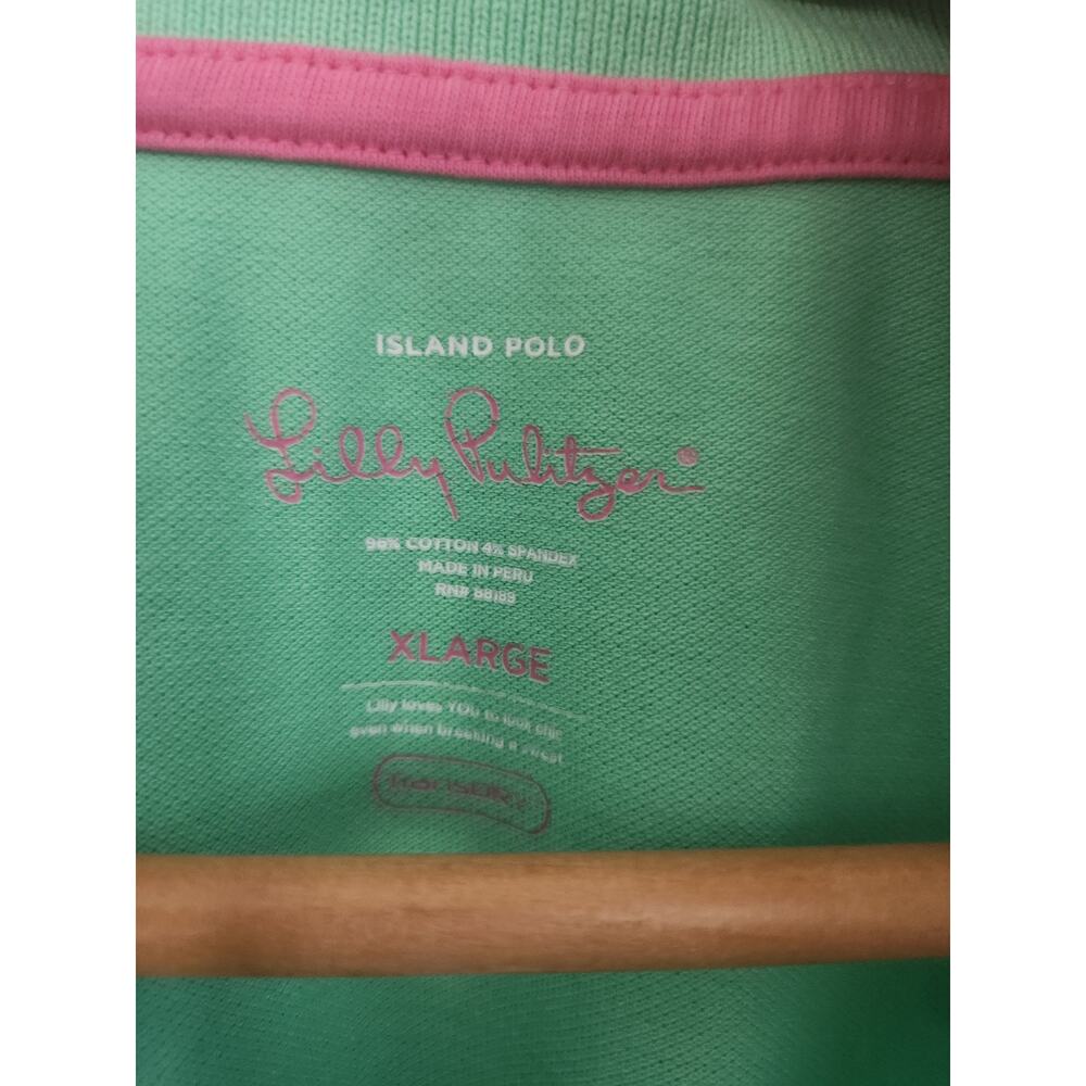 XL Lilly Pulitzer green island polo - Picture 2 of 2